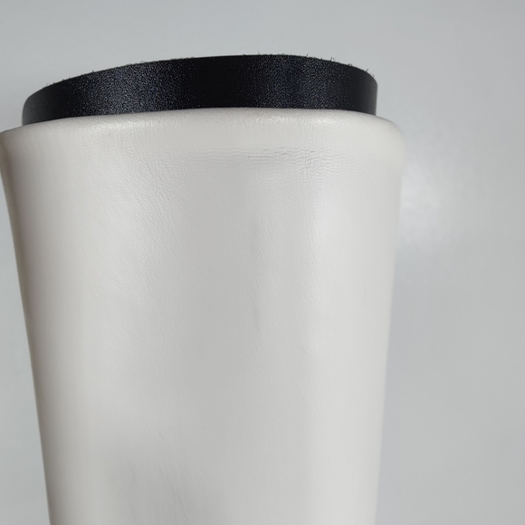 Gia X Pernille Tiesbaek White Leather Tubular Combat Boots Size 38.5 - Picture 10 of 14